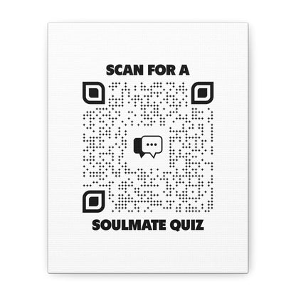 Dating – Canvas – White – Scan for a Soulmate Quiz - QR NATION