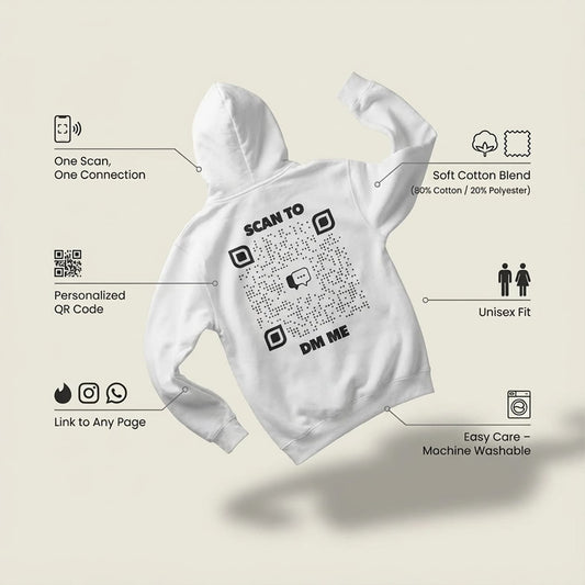 Dating – Hoodie – Scan to DM Me - QR NATION