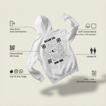 Dating – Hoodie – Scan to DM Me - QR NATION
