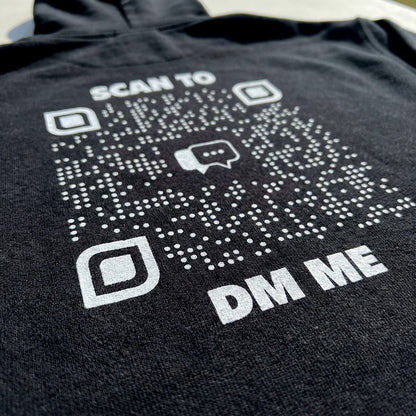 Dating – Hoodie – Scan to DM Me - QR NATION