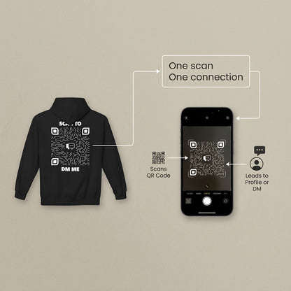 Dating – Hoodie – Scan to DM Me - QR NATION