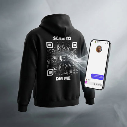 Dating – Hoodie – Scan to DM Me - QR NATION