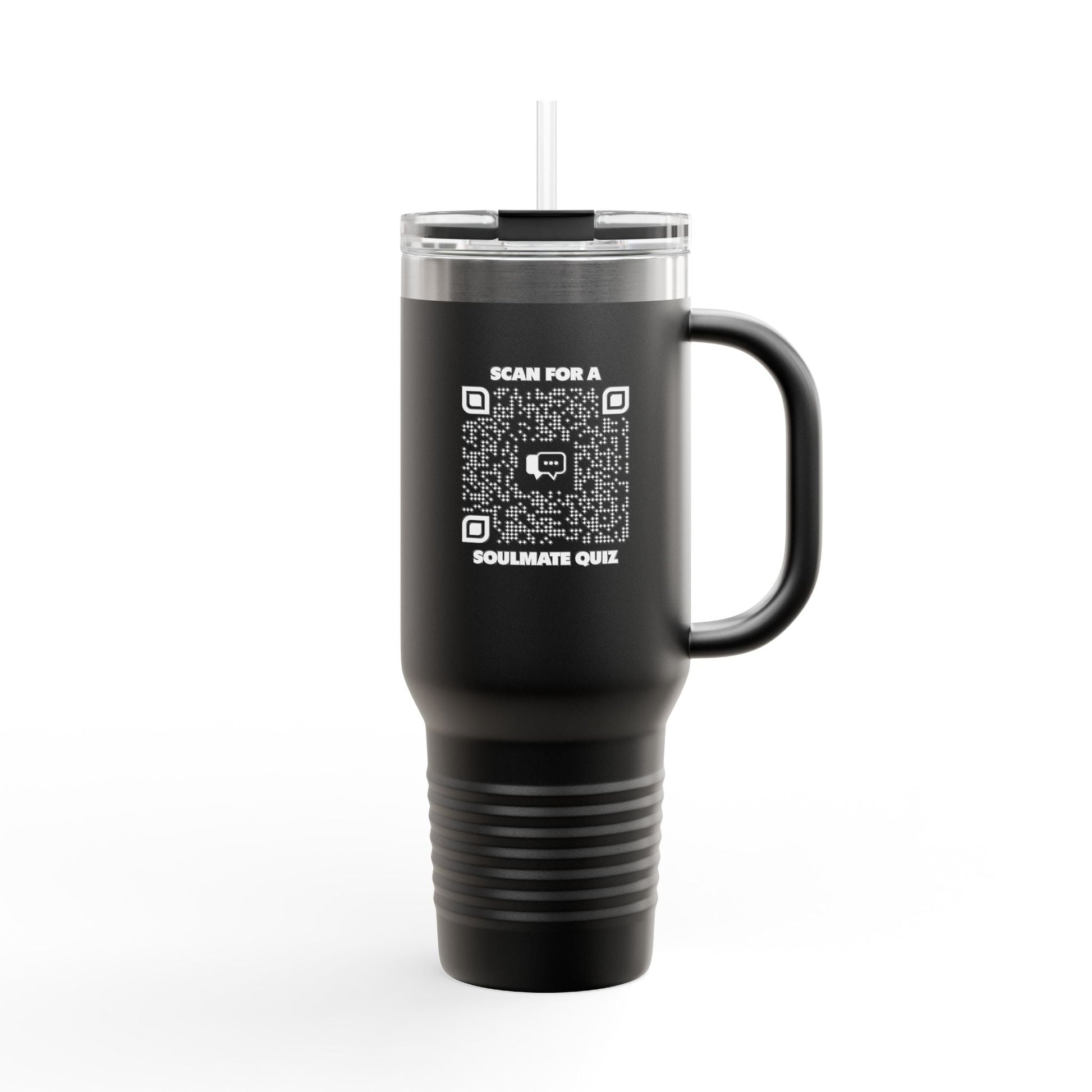 Dating – Insulated Travel Mug – Scan for a Soulmate Quiz - QR NATION