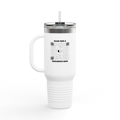 Dating – Insulated Travel Mug – Scan for a Soulmate Quiz - QR NATION