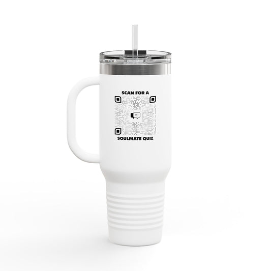 Dating – Insulated Travel Mug – Scan for a Soulmate Quiz - QR NATION