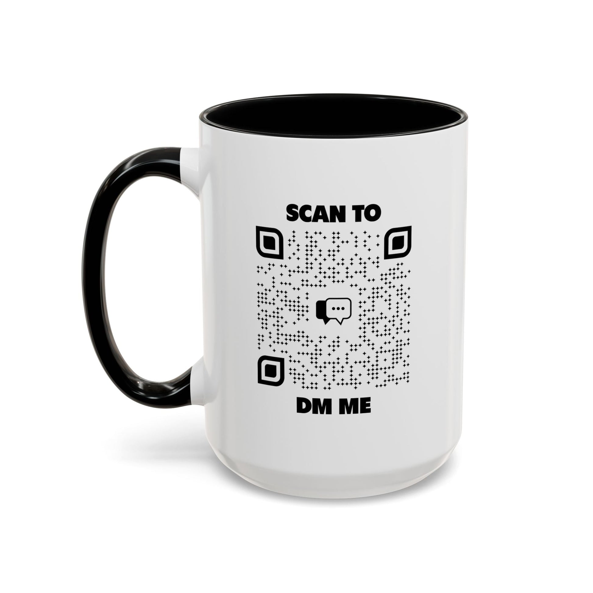 Dating – Mug – Black – Scan to DM Me - QR NATION