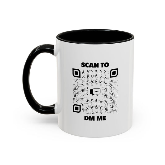 Dating – Mug – Black – Scan to DM Me - QR NATION