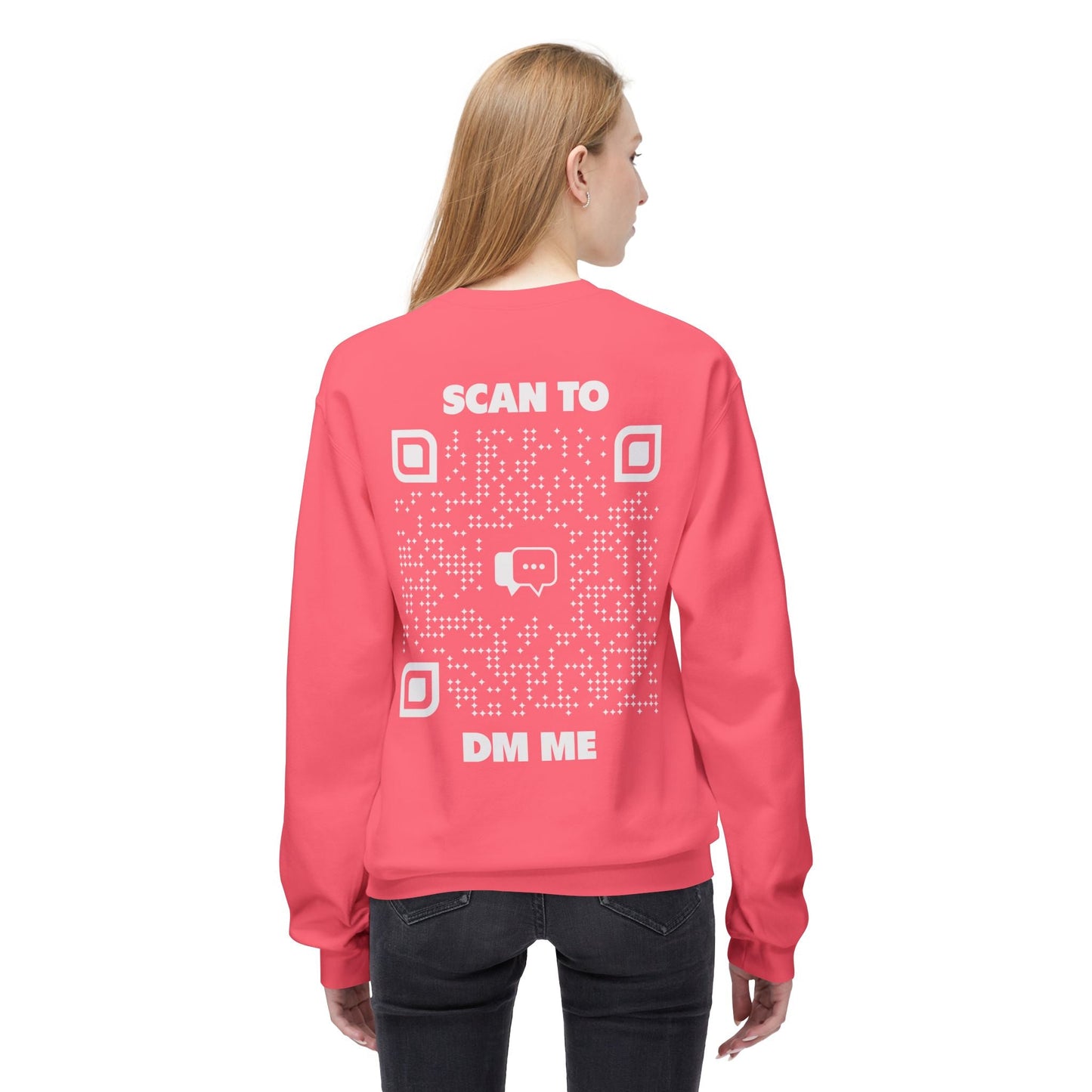 Dating – Sweatshirt – Scan to DM Me - QR NATION