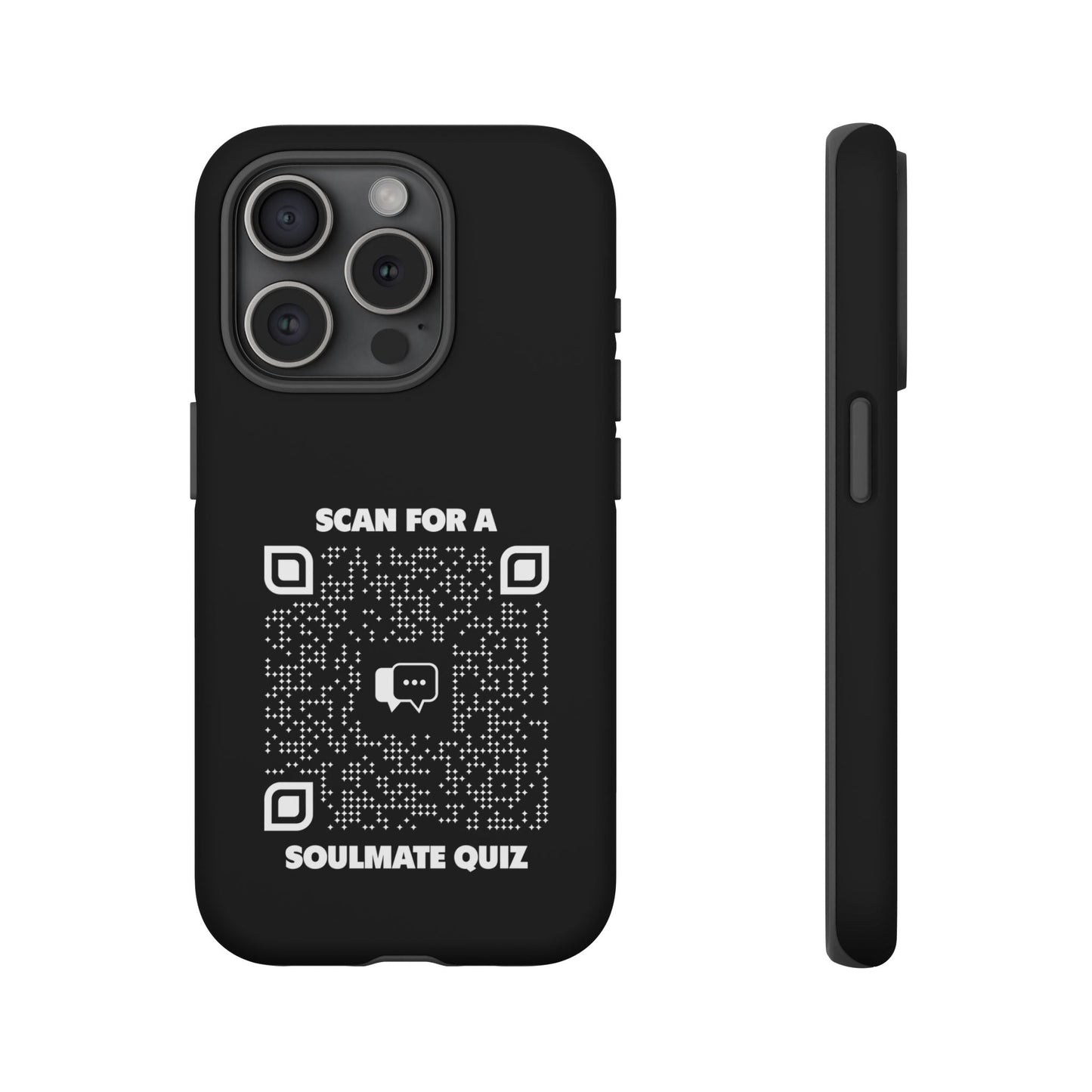 Dating – Tough Case – Black – Scan for a Soulmate Quiz - QR NATION