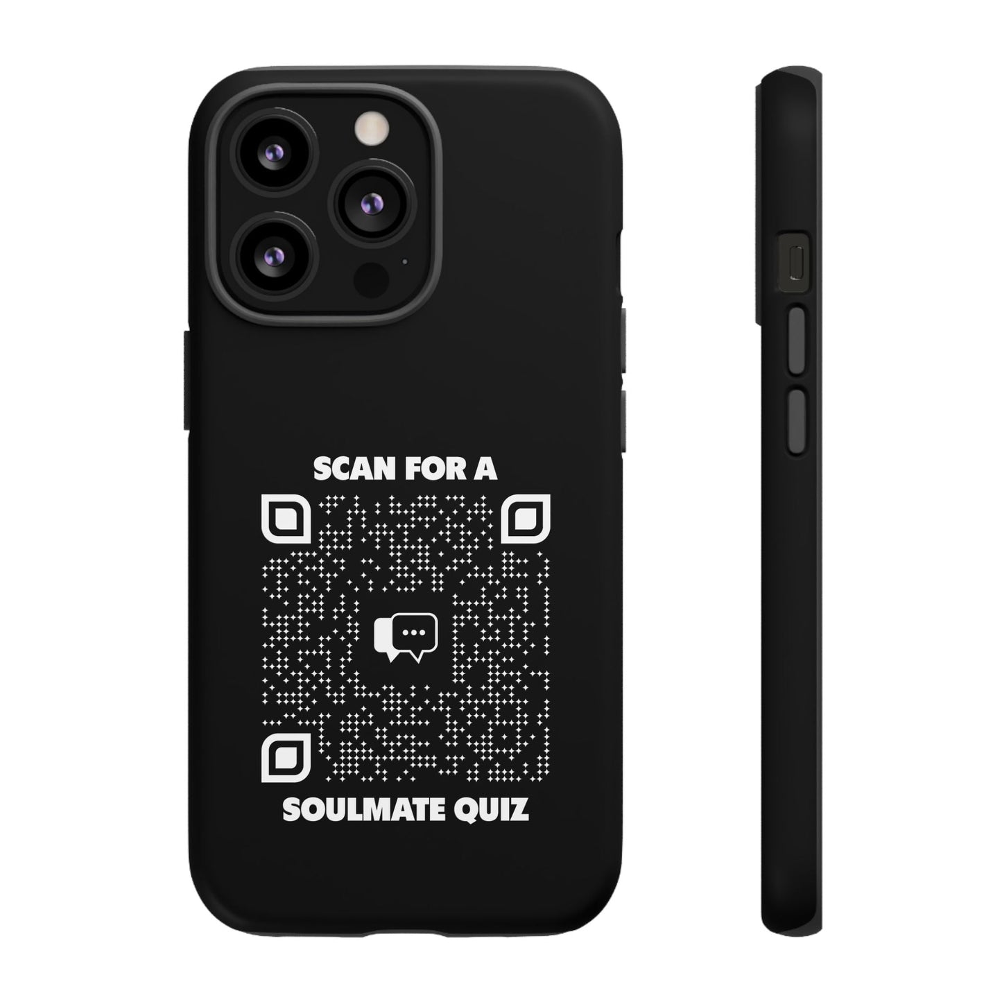 Dating – Tough Case – Black – Scan for a Soulmate Quiz - QR NATION