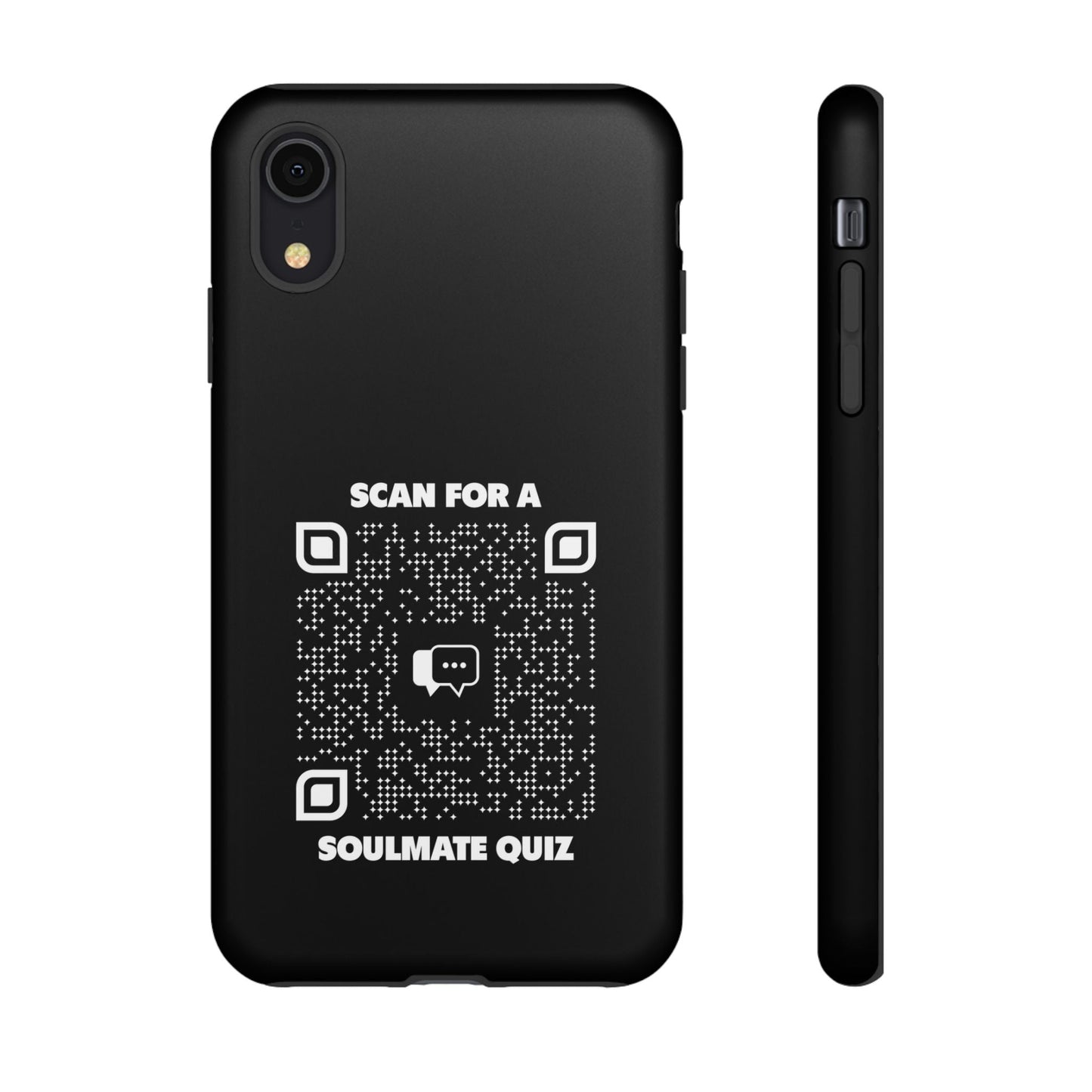 Dating – Tough Case – Black – Scan for a Soulmate Quiz - QR NATION