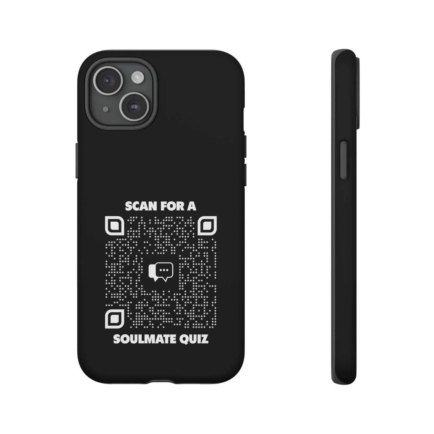 Dating – Tough Case – Black – Scan for a Soulmate Quiz - QR NATION
