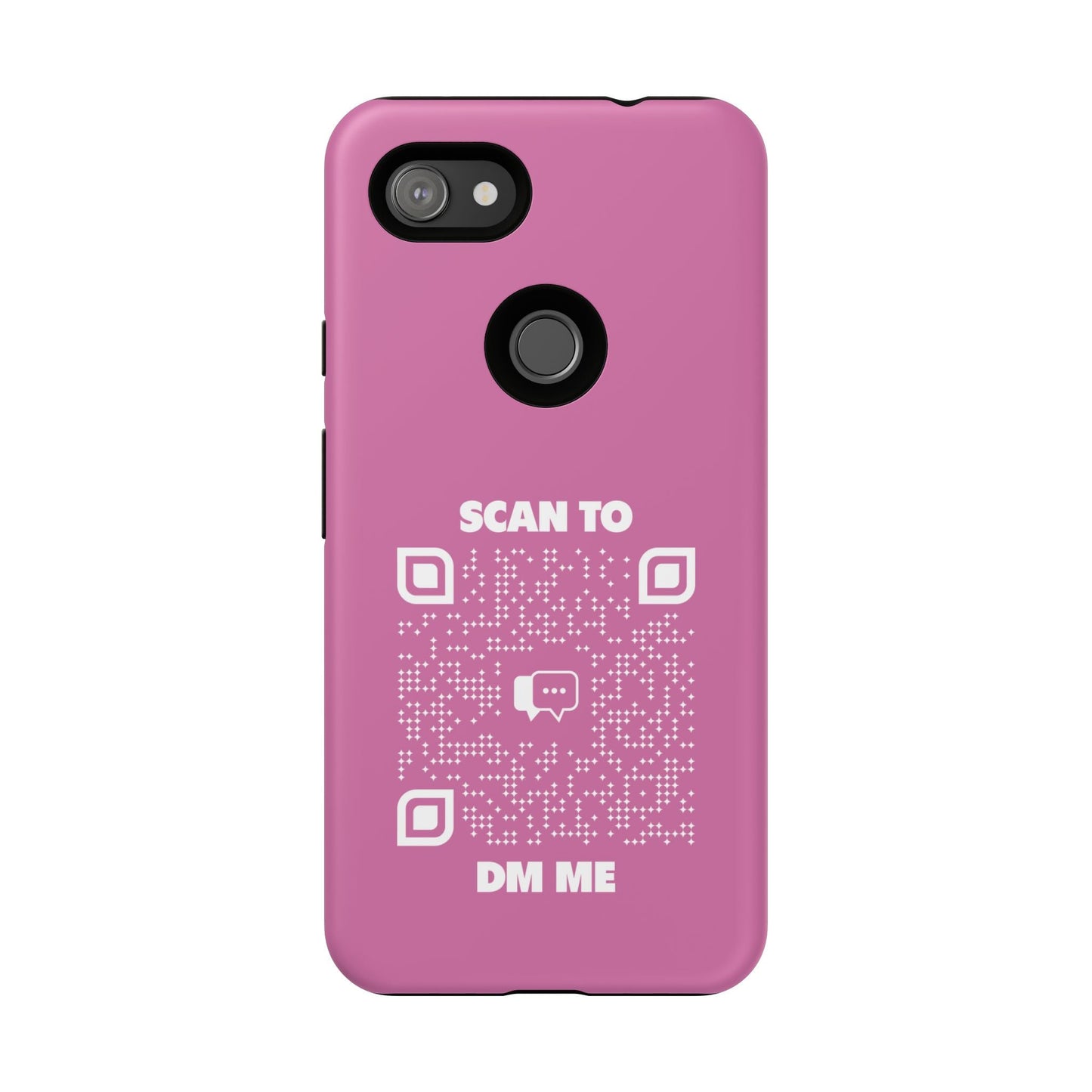 Dating – Tough Case – Pink – Scan to DM Me - QR NATION