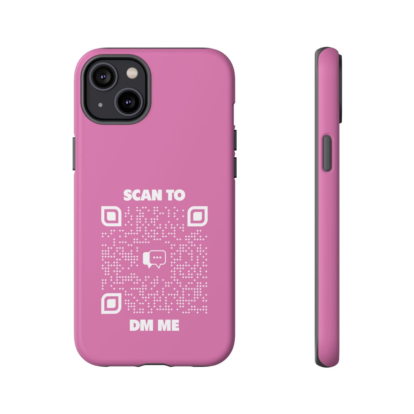 Dating – Tough Case – Pink – Scan to DM Me - QR NATION