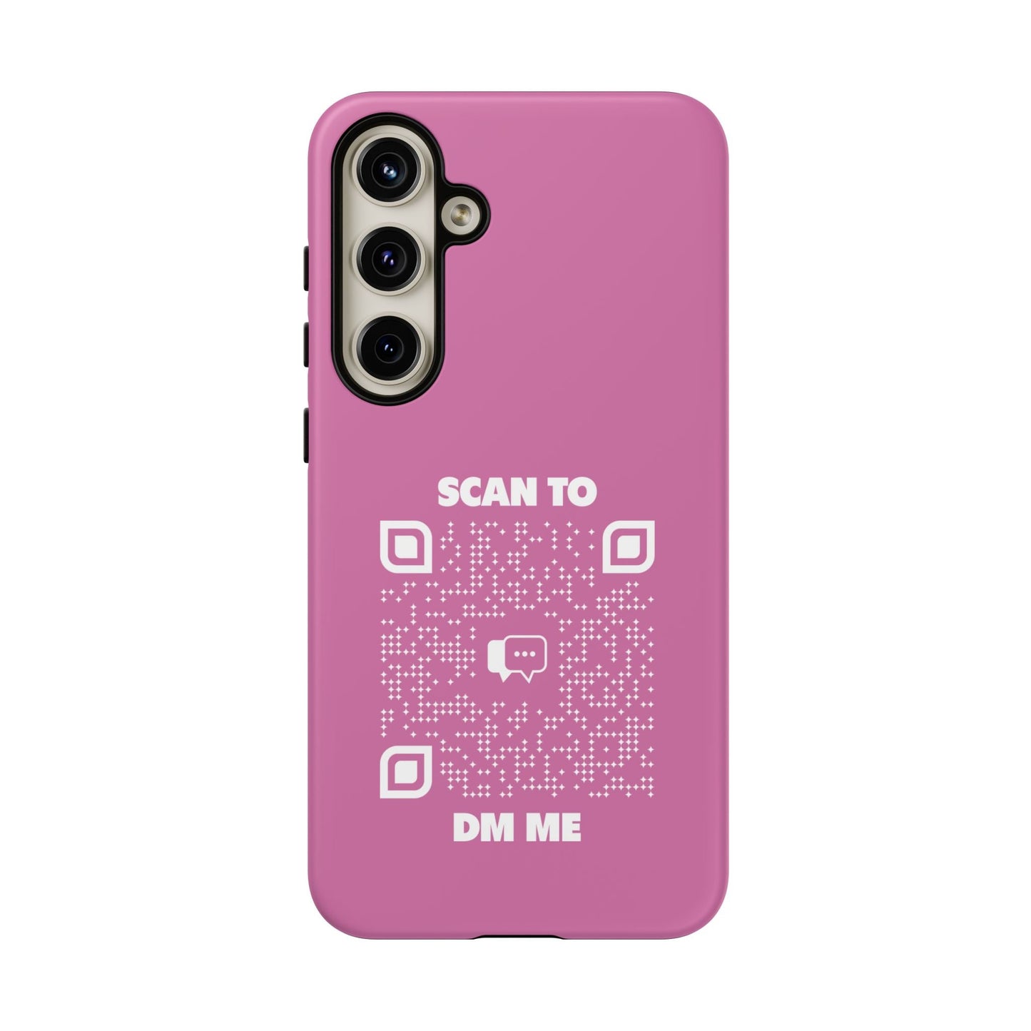 Dating – Tough Case – Pink – Scan to DM Me - QR NATION