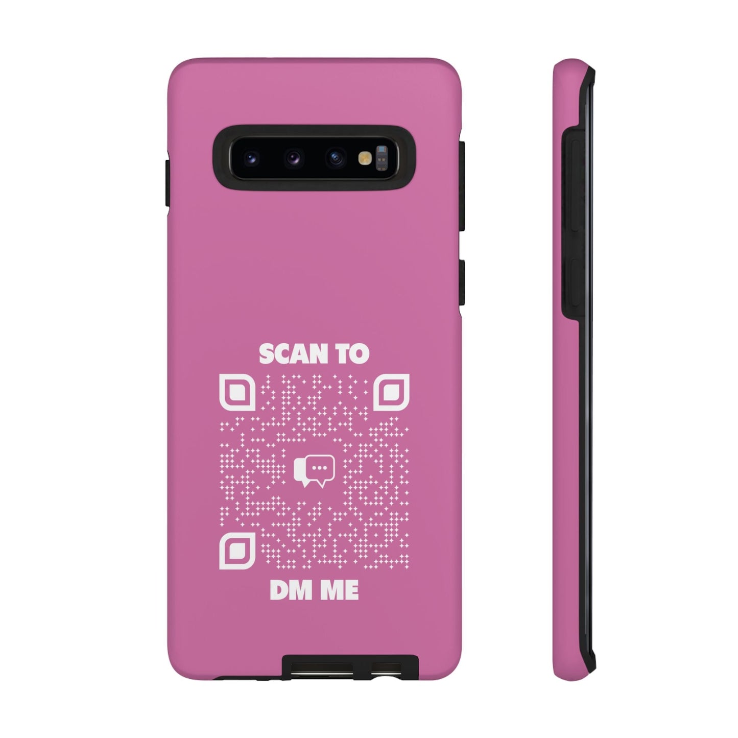 Dating – Tough Case – Pink – Scan to DM Me - QR NATION
