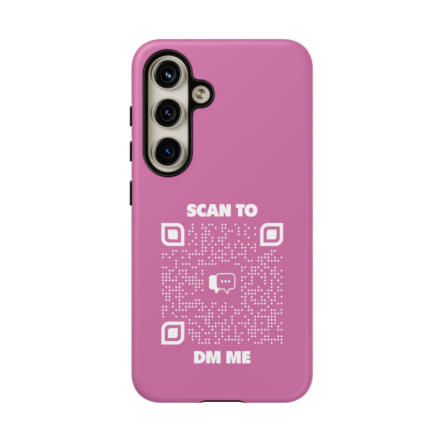 Dating – Tough Case – Pink – Scan to DM Me - QR NATION