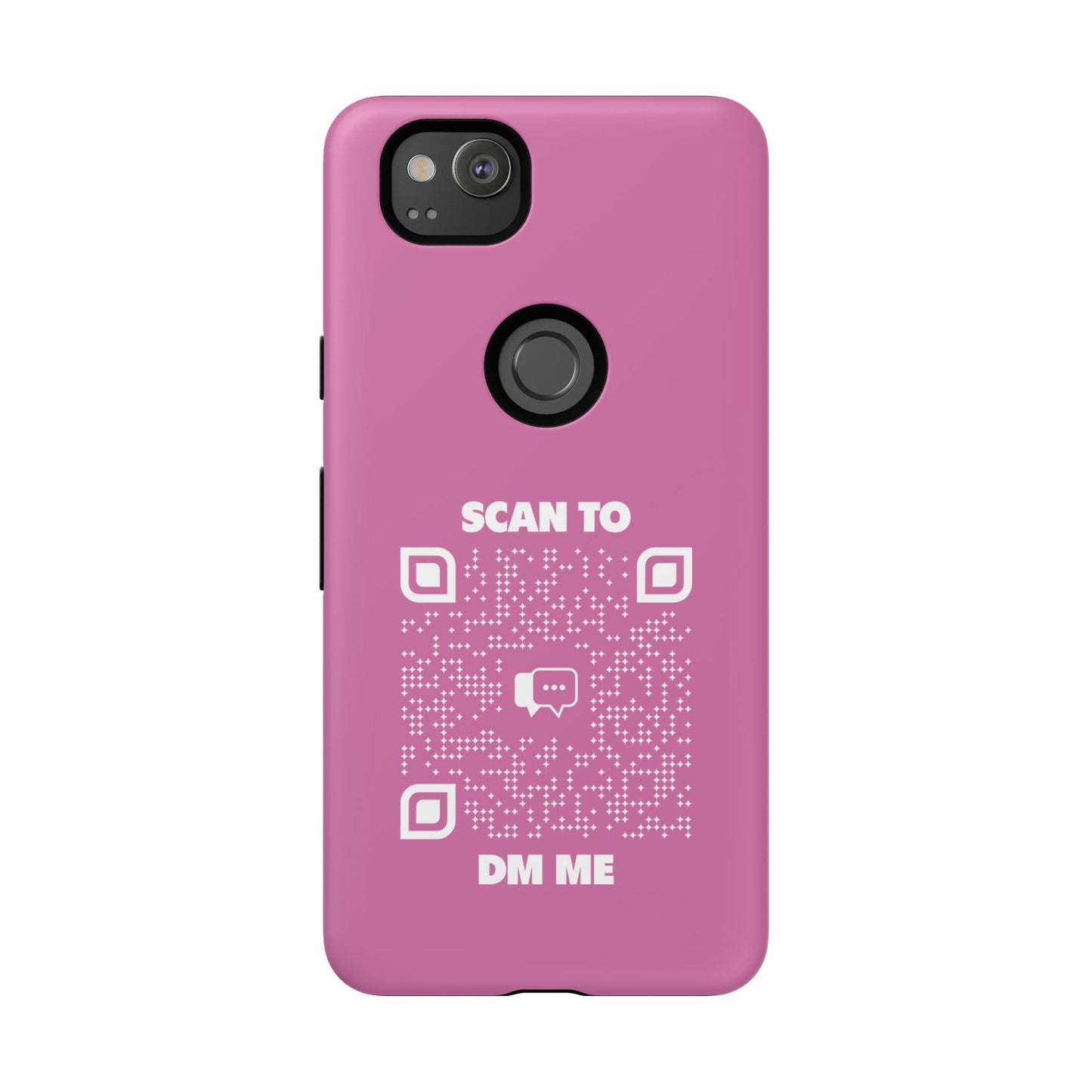Dating – Tough Case – Pink – Scan to DM Me - QR NATION
