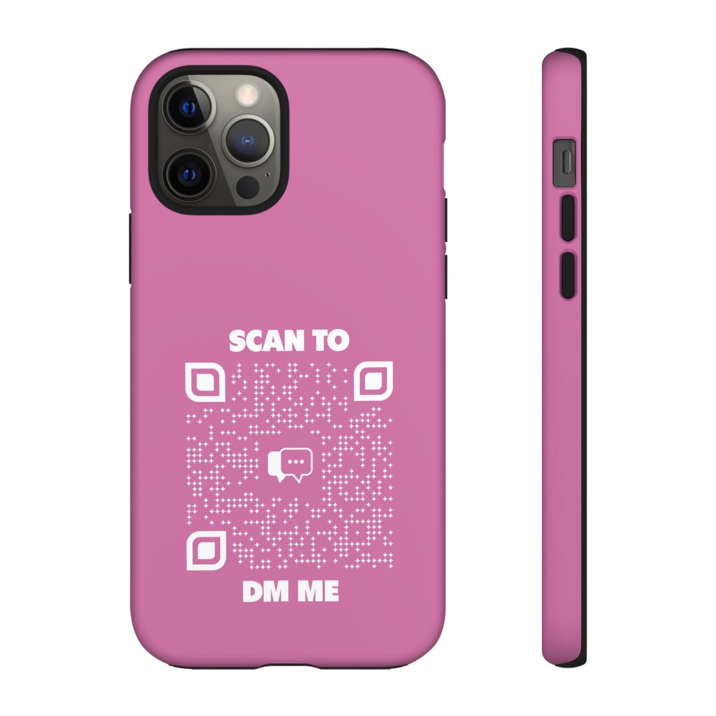 Dating – Tough Case – Pink – Scan to DM Me - QR NATION