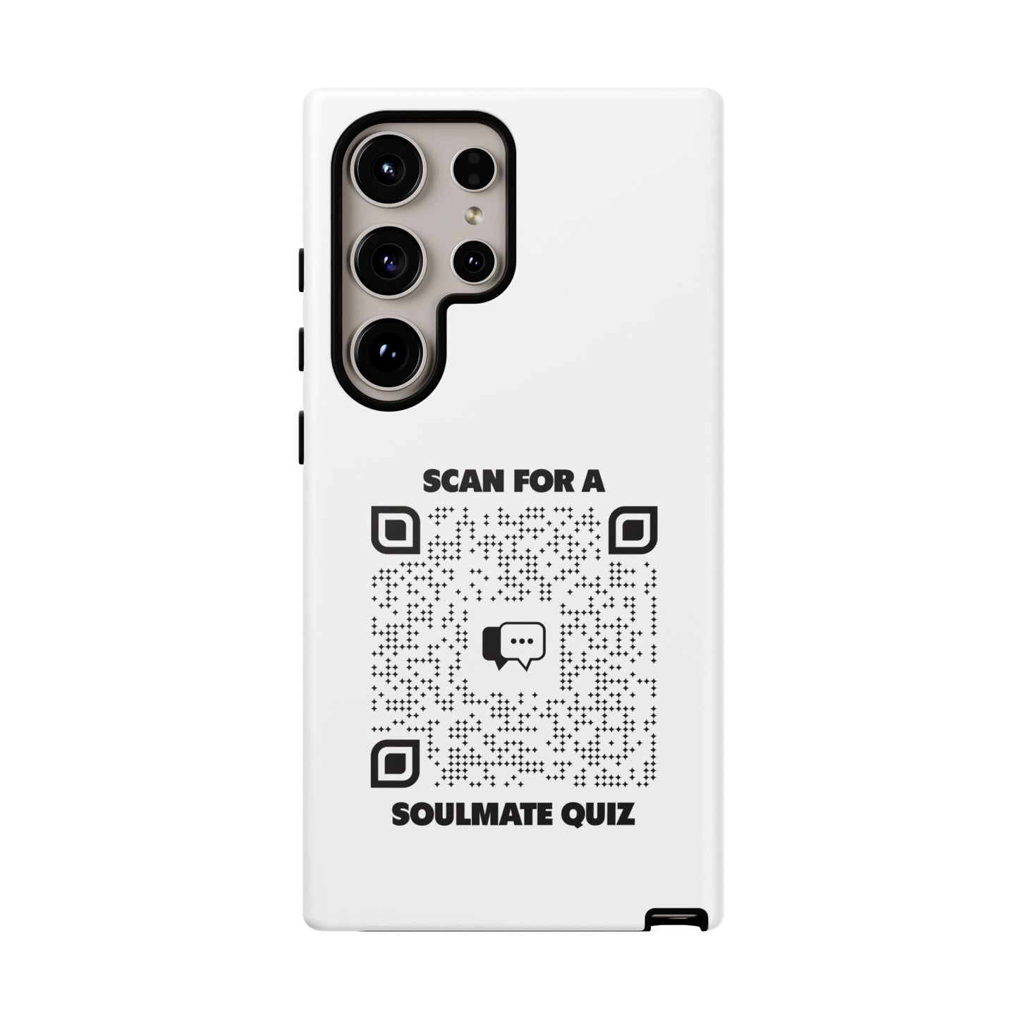 Dating – Tough Case – White – Scan for a Soulmate Quiz - QR NATION