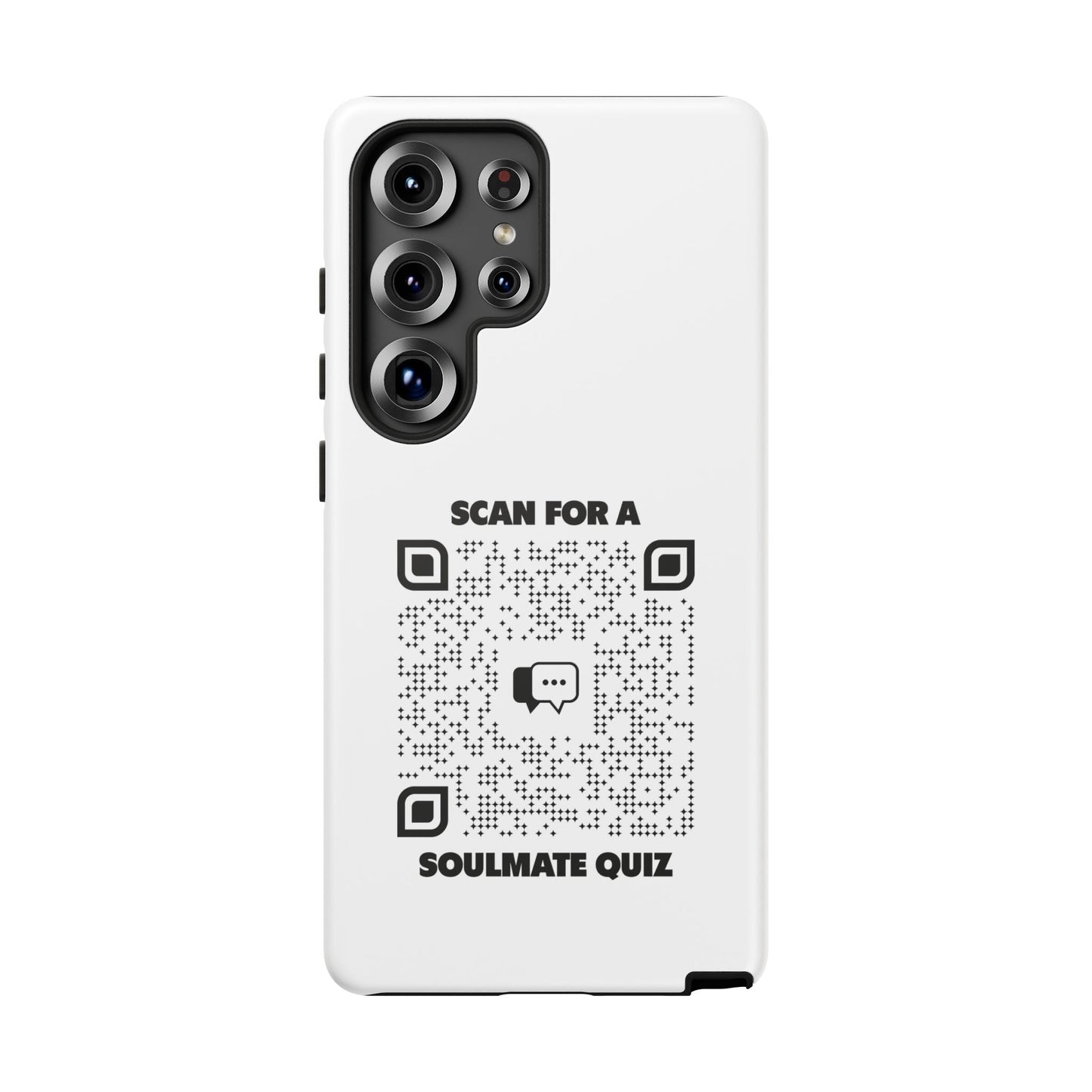 Dating – Tough Case – White – Scan for a Soulmate Quiz - QR NATION