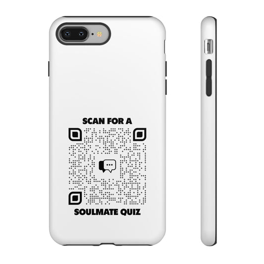 Dating – Tough Case – White – Scan for a Soulmate Quiz - QR NATION