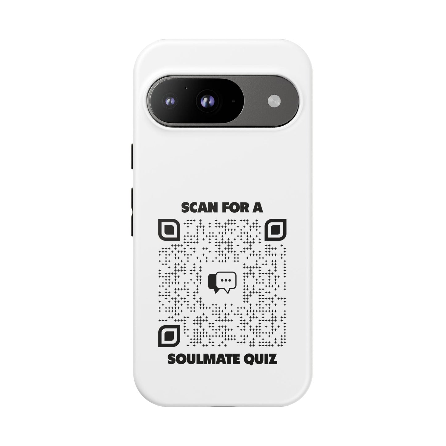 Dating – Tough Case – White – Scan for a Soulmate Quiz - QR NATION