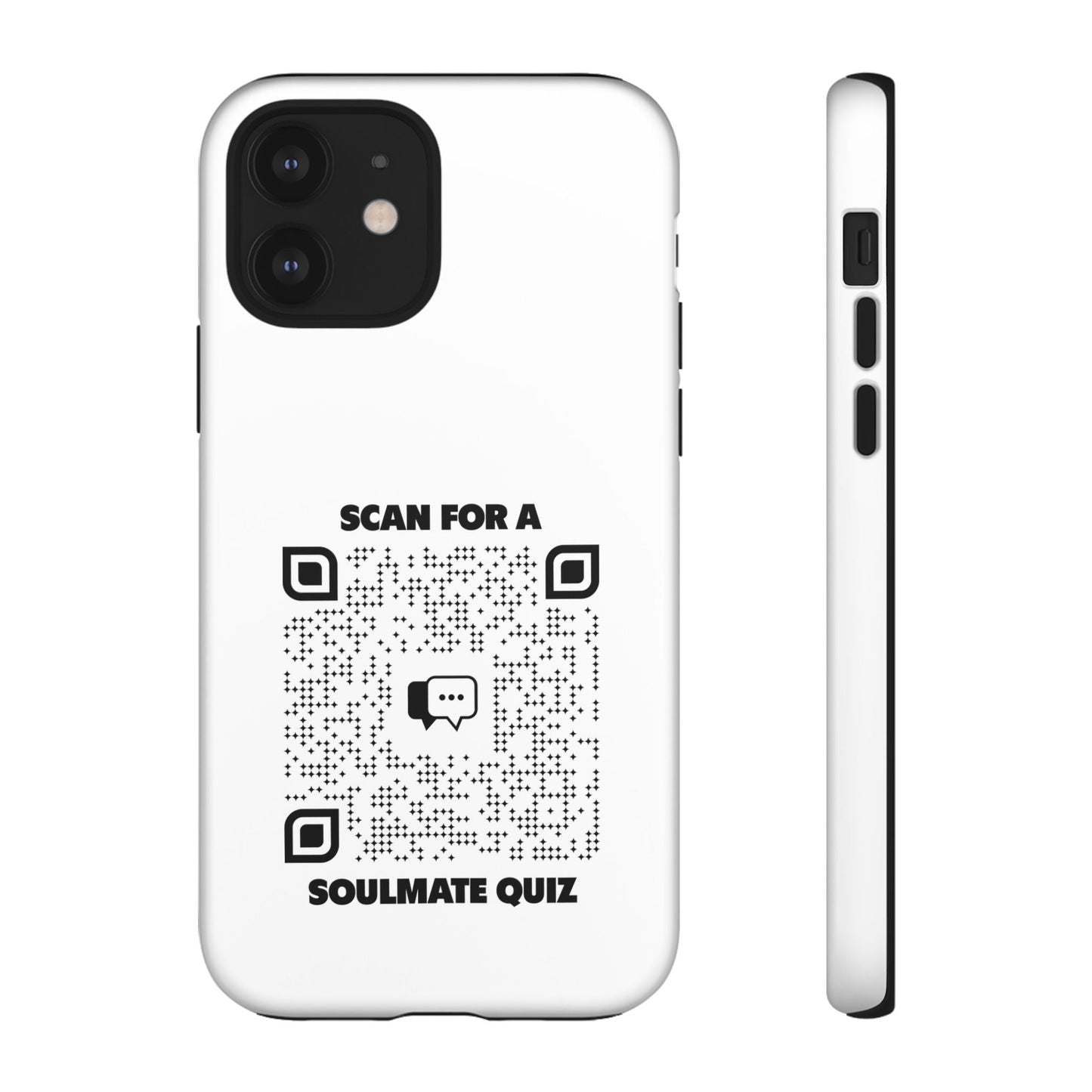 Dating – Tough Case – White – Scan for a Soulmate Quiz - QR NATION