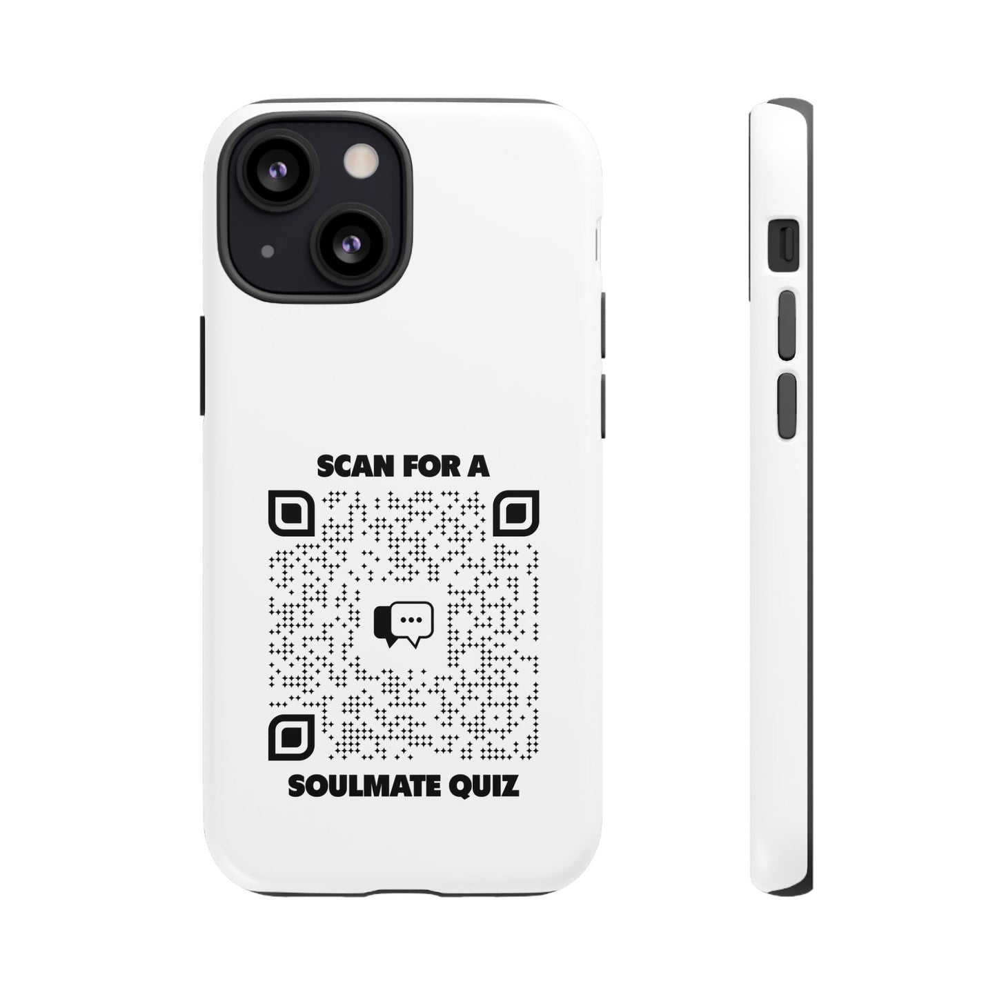 Dating – Tough Case – White – Scan for a Soulmate Quiz - QR NATION