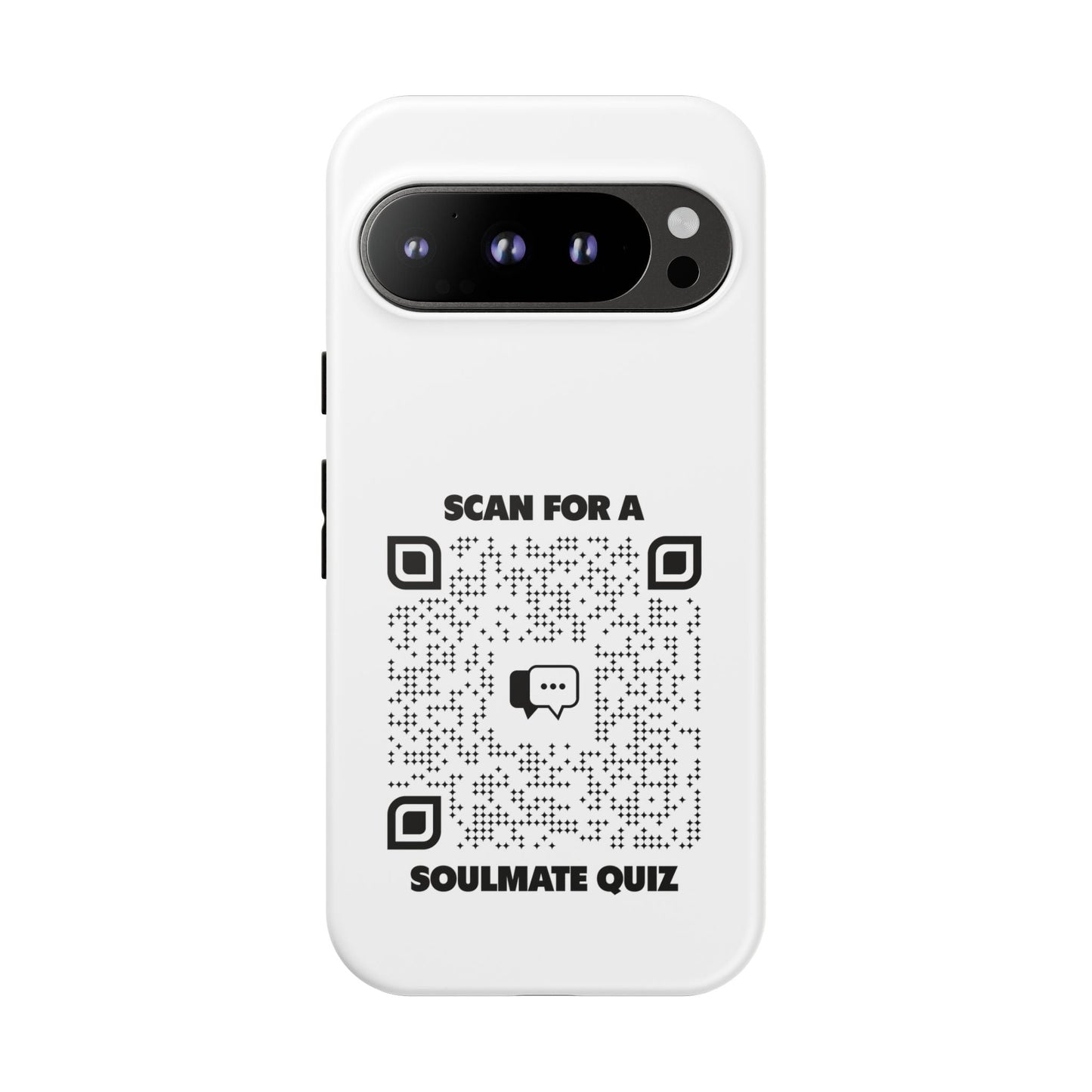 Dating – Tough Case – White – Scan for a Soulmate Quiz - QR NATION