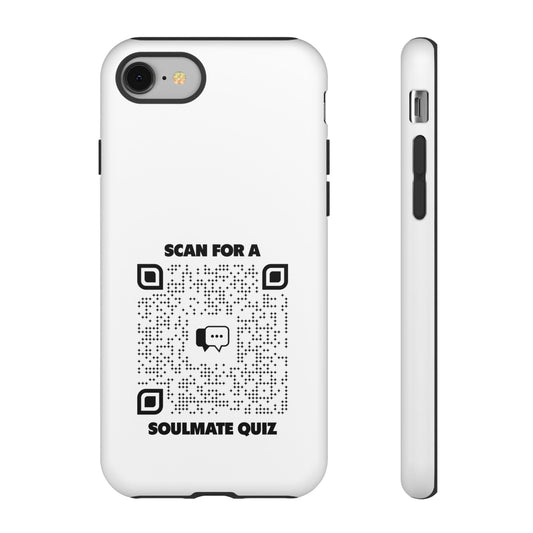 Dating – Tough Case – White – Scan for a Soulmate Quiz - QR NATION
