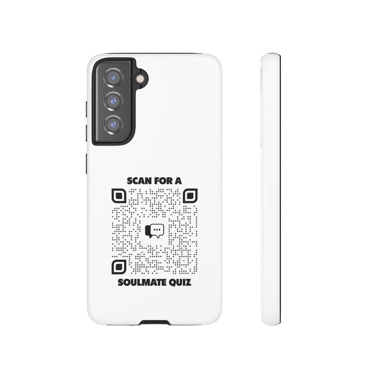 Dating – Tough Case – White – Scan for a Soulmate Quiz - QR NATION