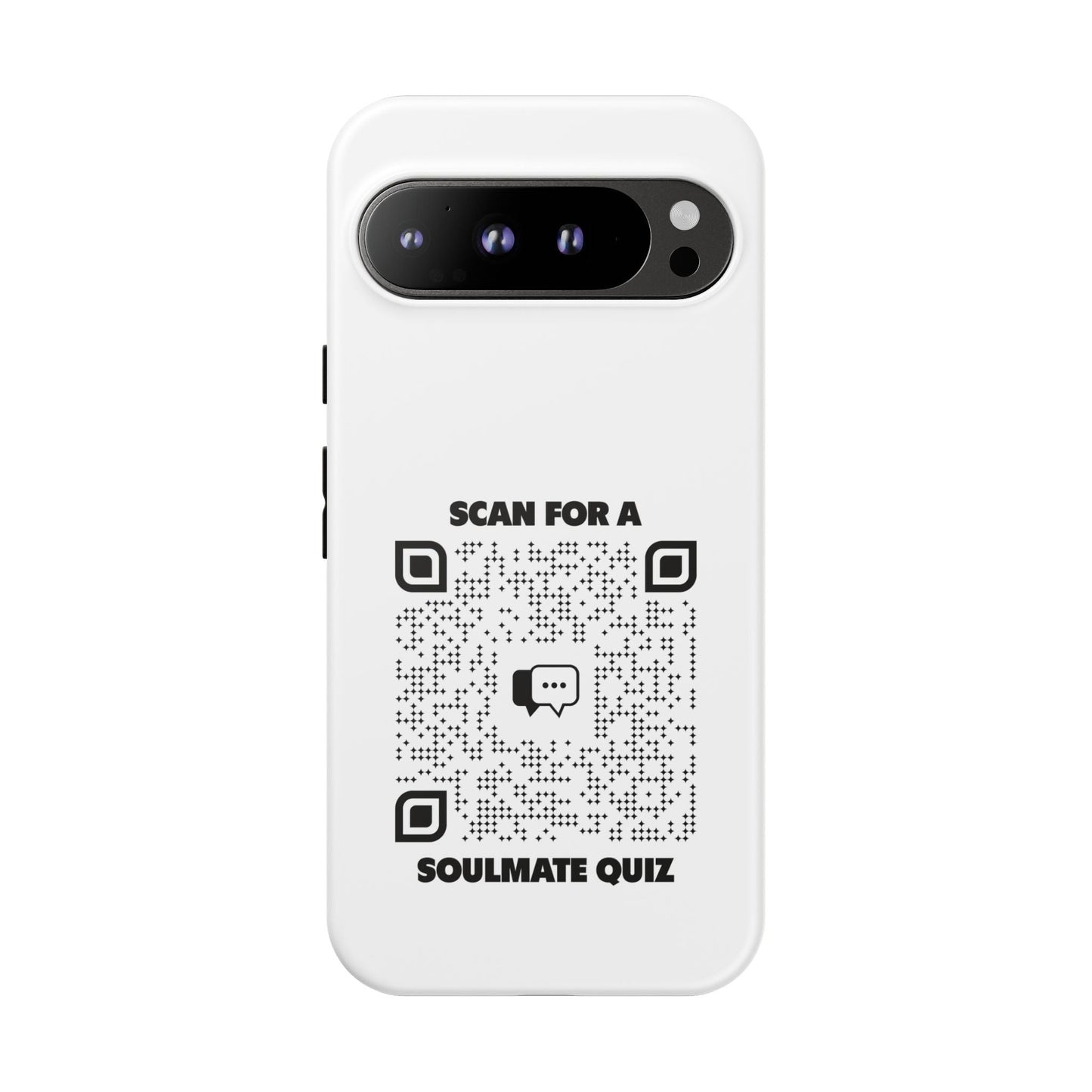 Dating – Tough Case – White – Scan for a Soulmate Quiz - QR NATION