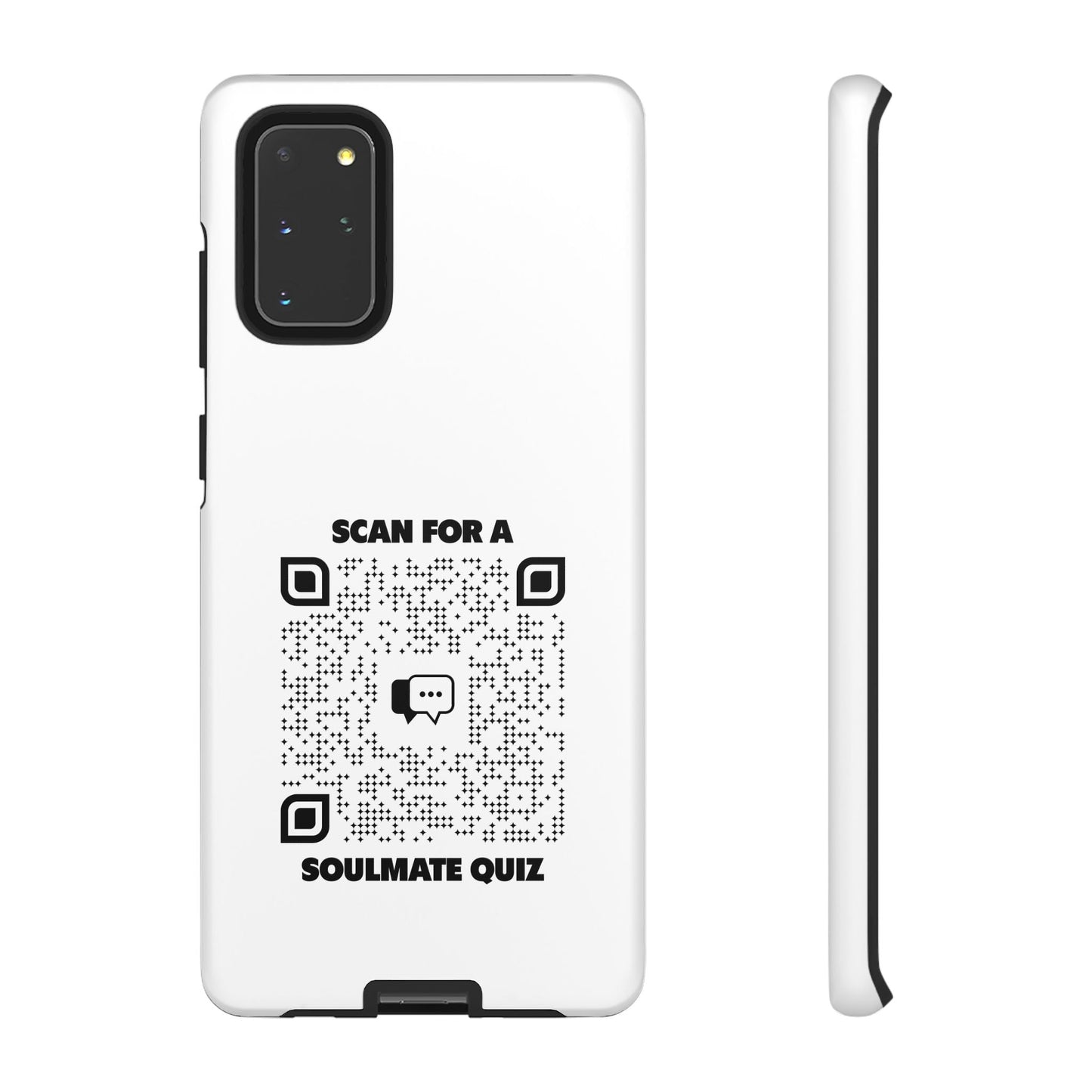 Dating – Tough Case – White – Scan for a Soulmate Quiz - QR NATION