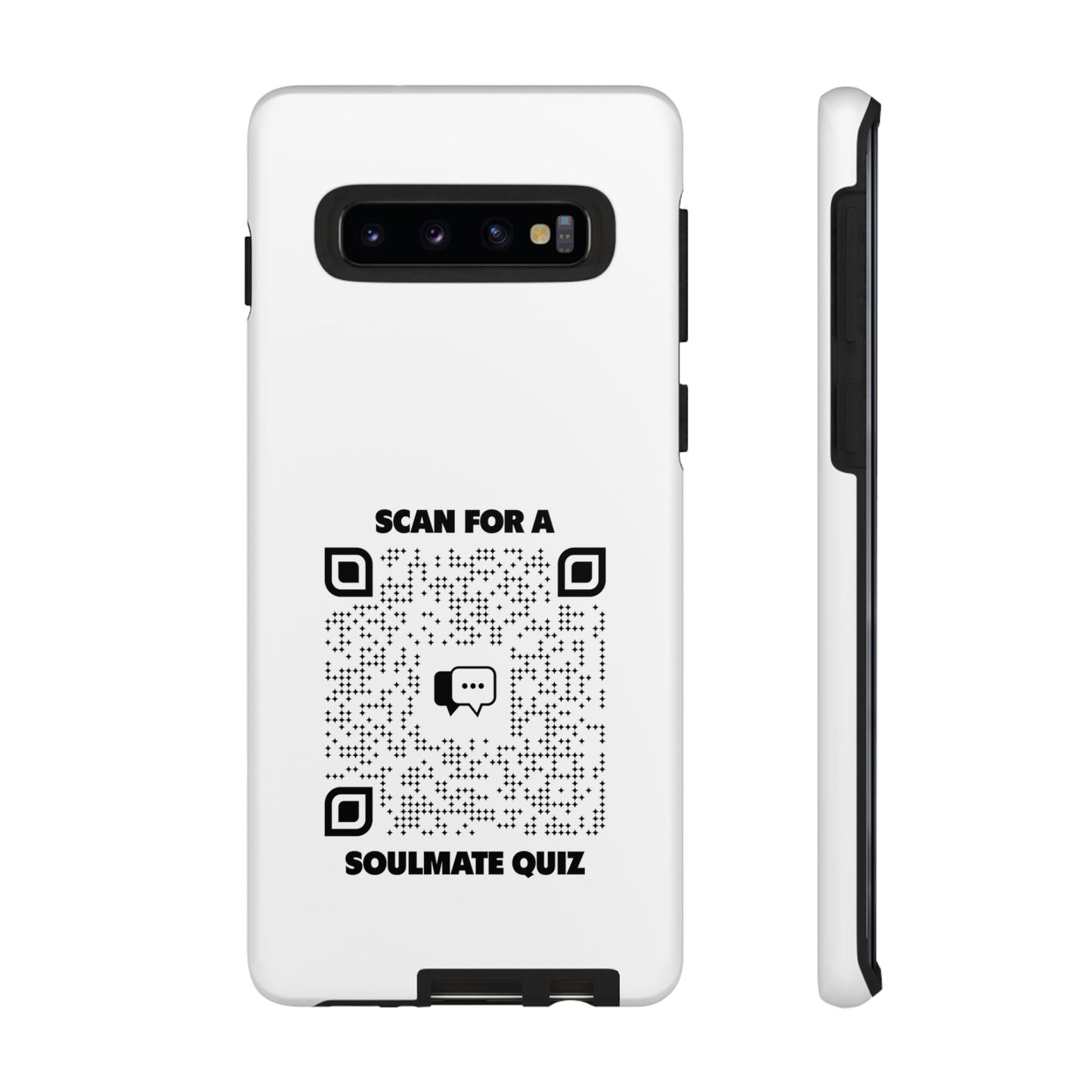 Dating – Tough Case – White – Scan for a Soulmate Quiz - QR NATION
