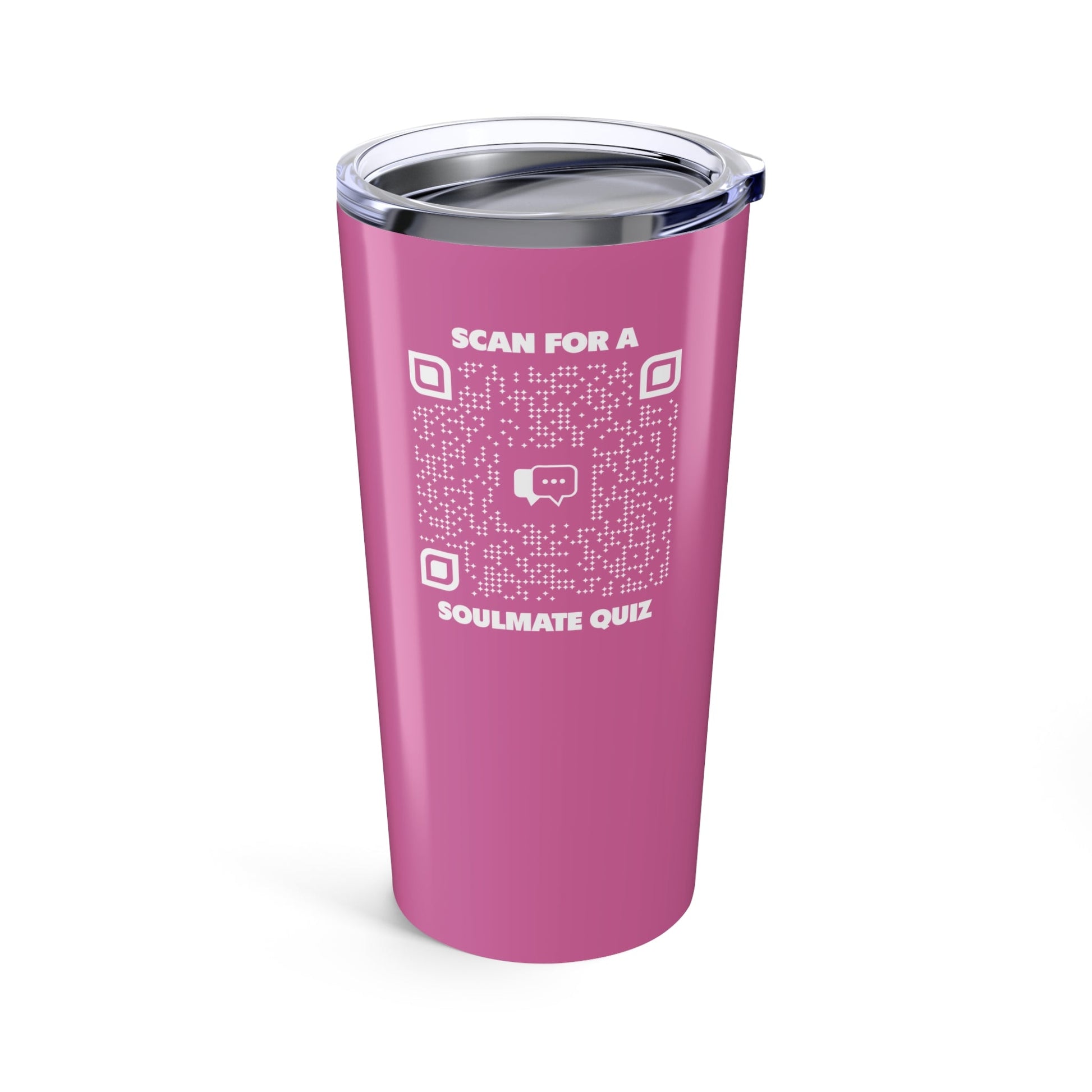 Dating – Tumbler – Pink – Scan for a Soulmate Quiz - QR NATION