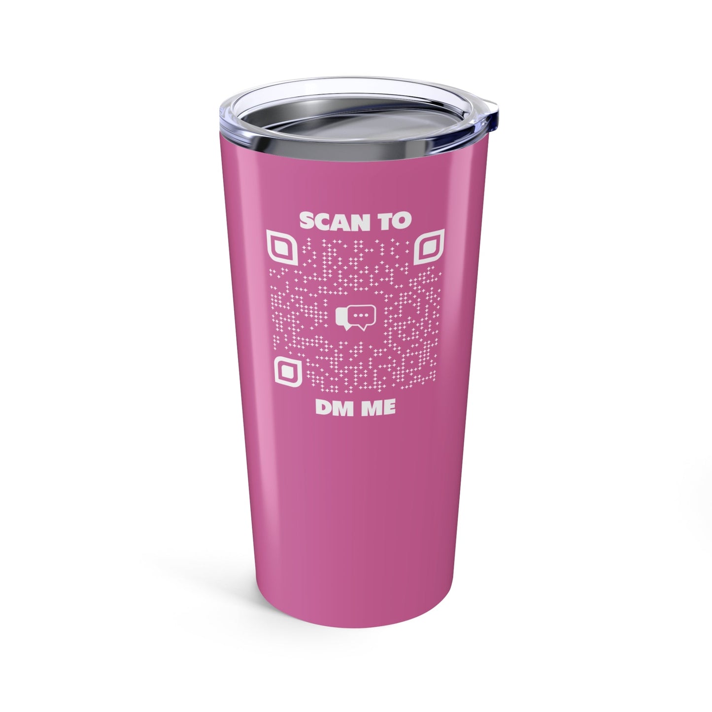 Dating – Tumbler – Pink – Scan to DM Me - QR NATION