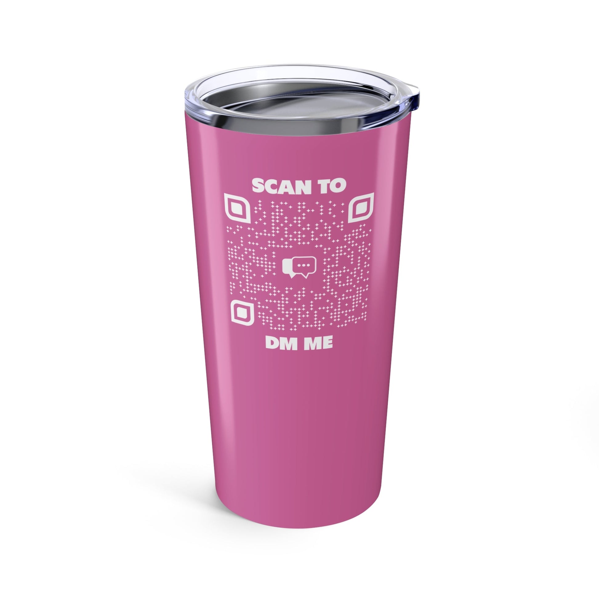 Dating – Tumbler – Pink – Scan to DM Me - QR NATION