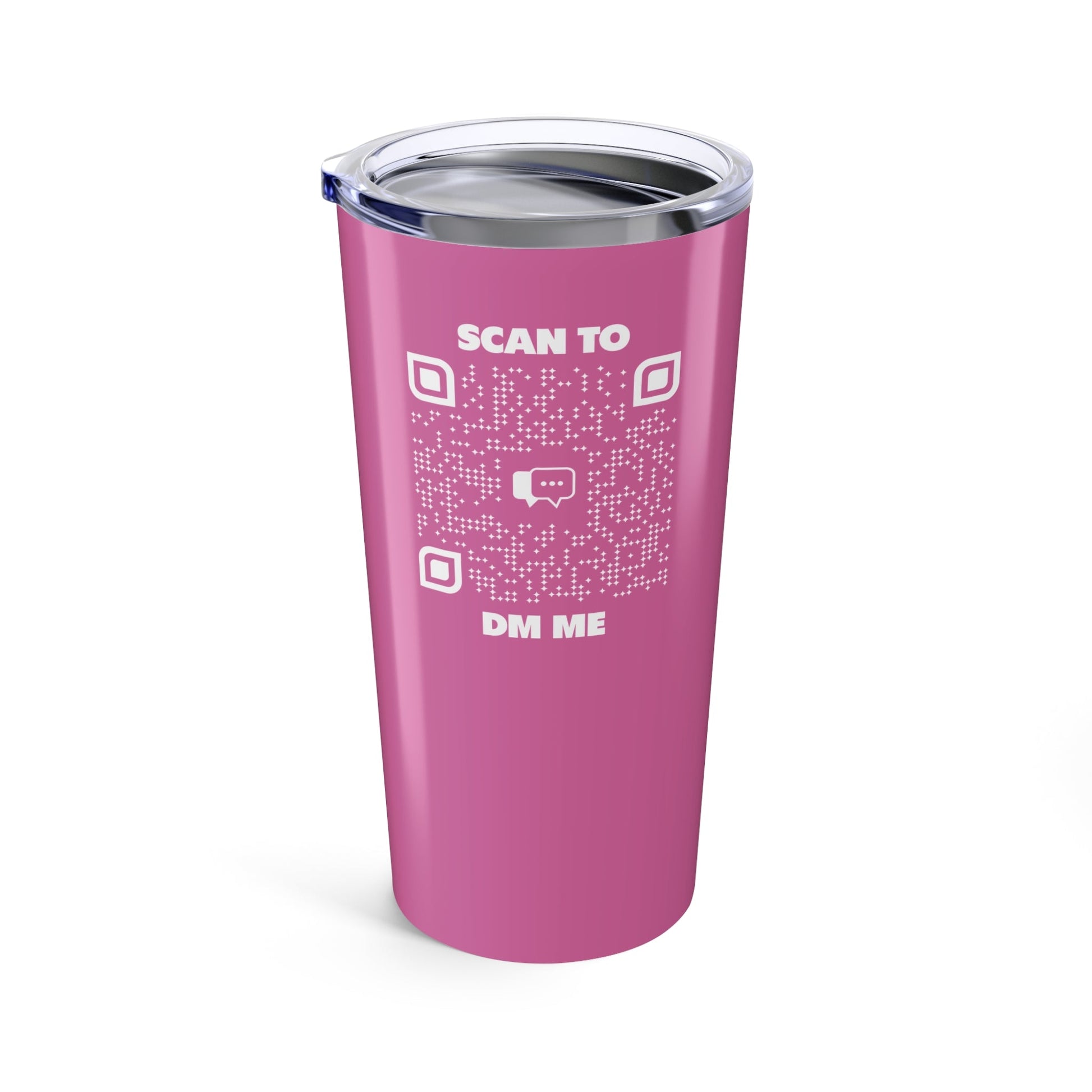 Dating – Tumbler – Pink – Scan to DM Me - QR NATION