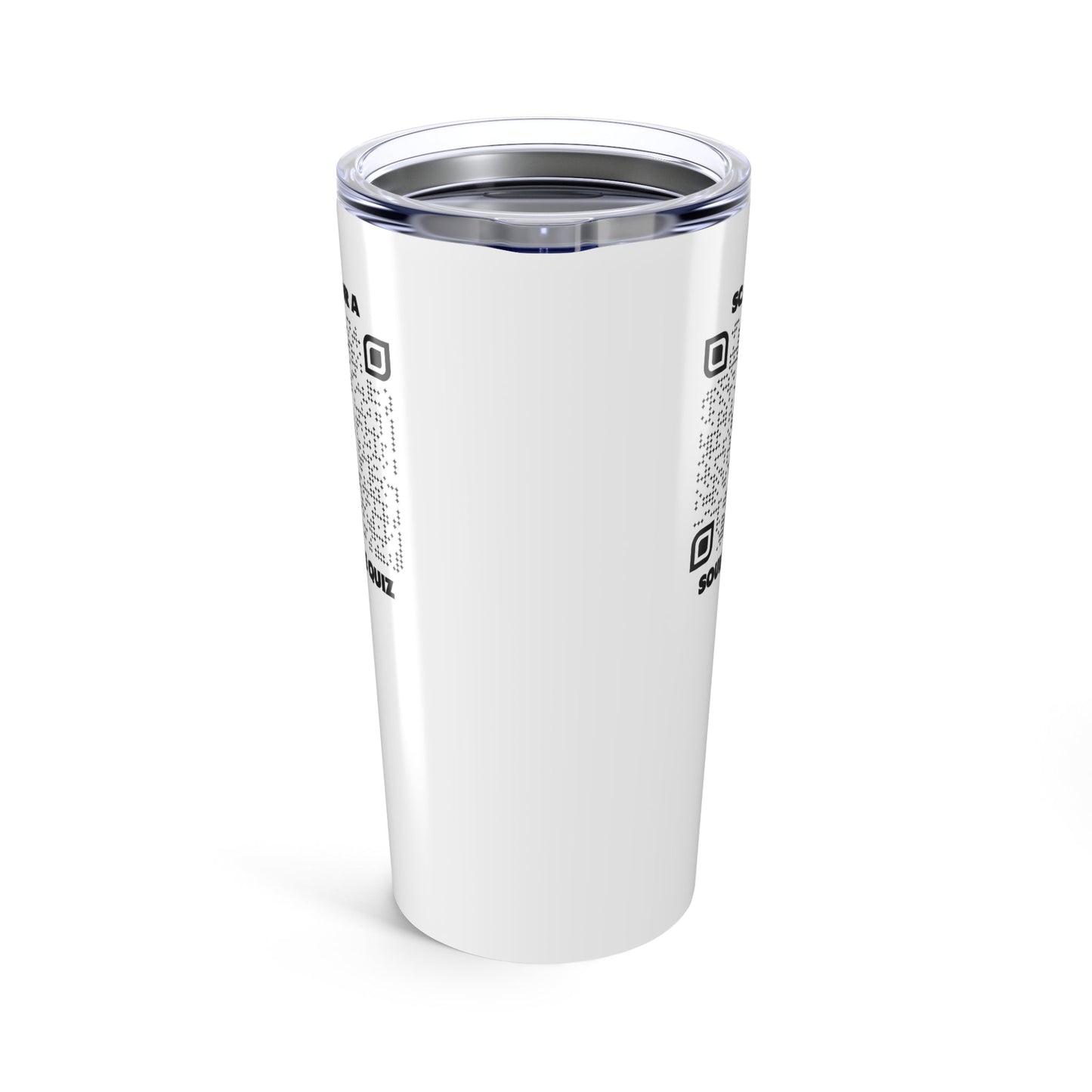 Dating – Tumbler – White – Scan for a Soulmate Quiz - QR NATION