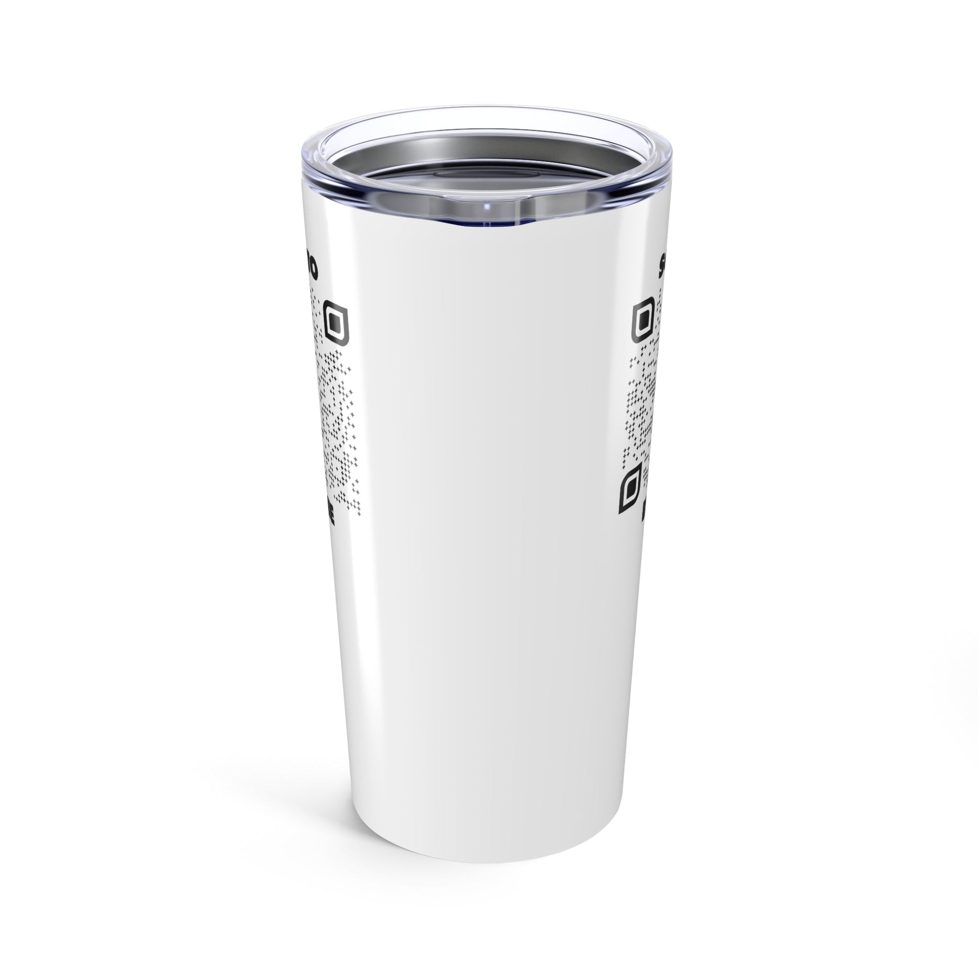 Dating – Tumbler – White – Scan to DM Me - QR NATION