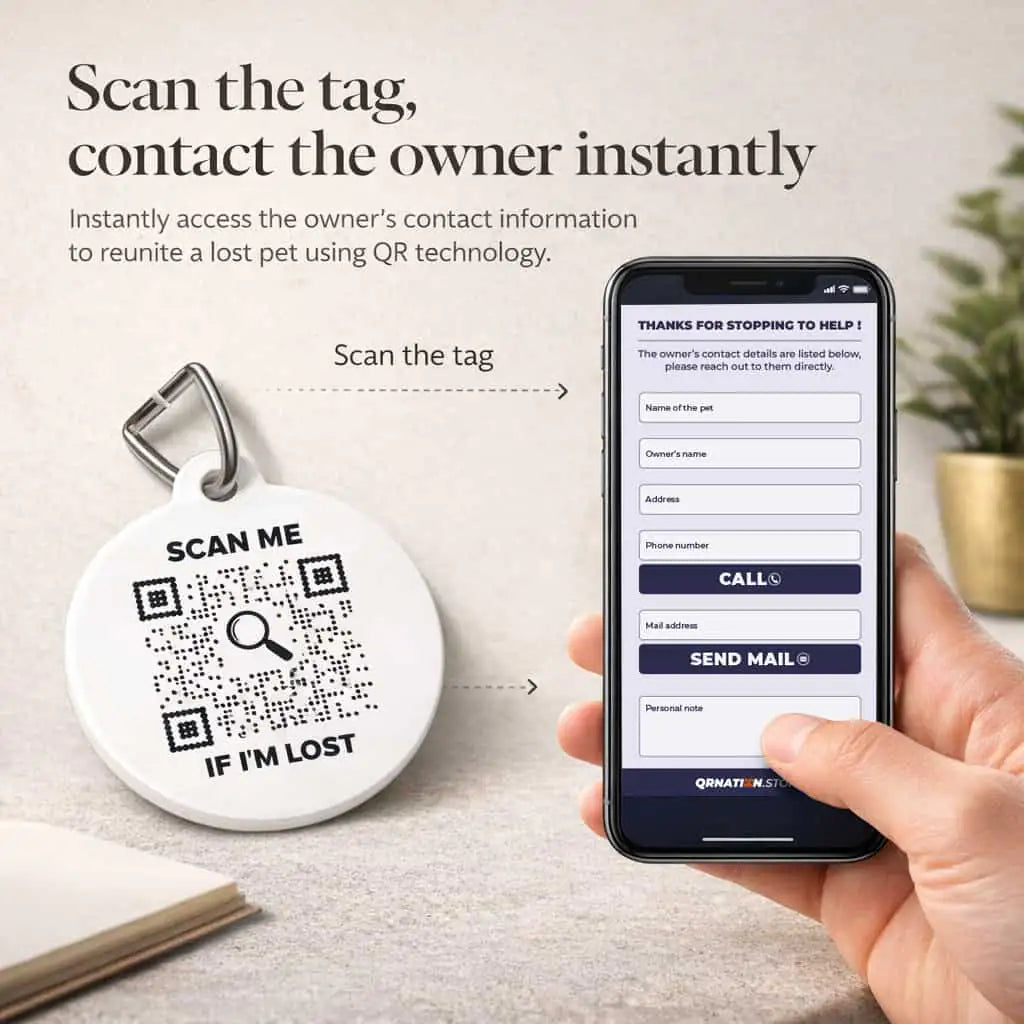 Dog Tag – Scan Me If I'm Lost - QR NATION