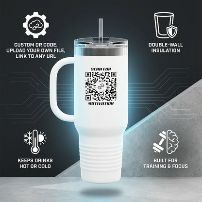 Fitness – Insulated Travel Mug – Scan for Motivation - QR NATION