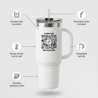 Fitness – Insulated Travel Mug – Scan for Motivation - QR NATION