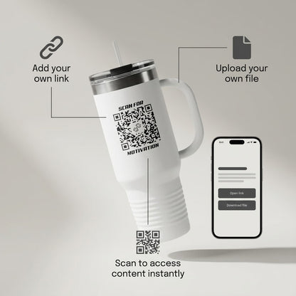 Fitness – Insulated Travel Mug – Scan for Motivation - QR NATION