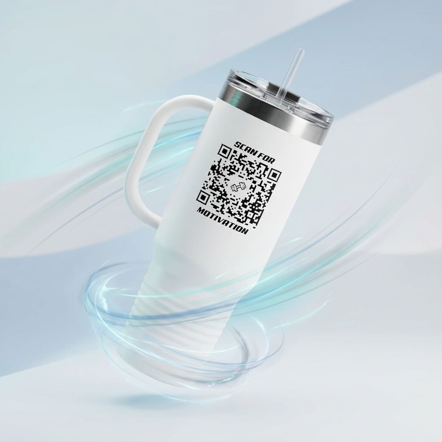 Fitness – Insulated Travel Mug – Scan for Motivation - QR NATION