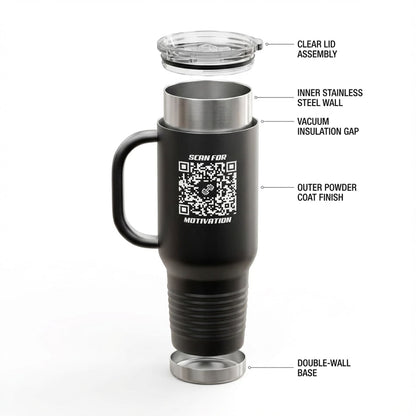 Fitness – Insulated Travel Mug – Scan for Motivation - QR NATION