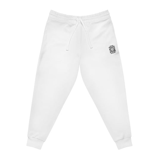 Fitness – Joggers – White – Scan for Motivation - QR NATION