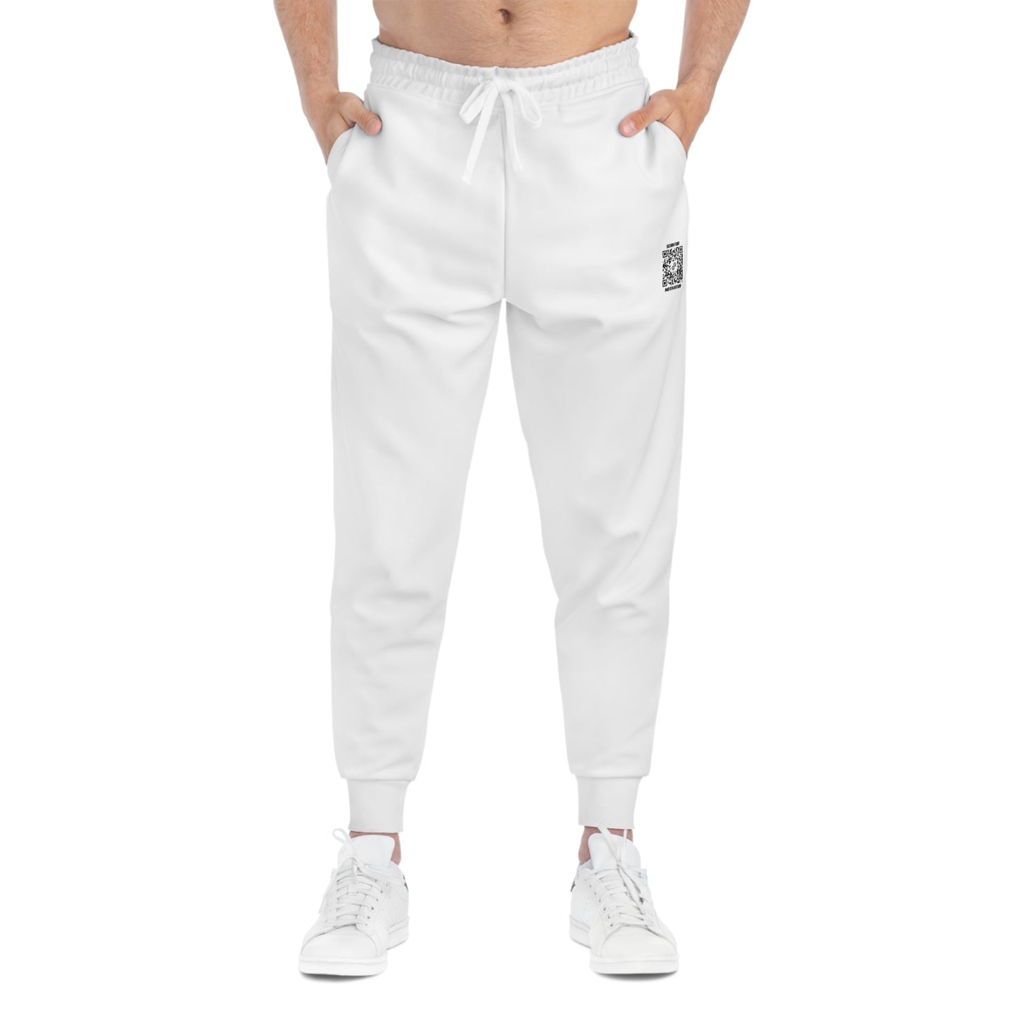 Fitness – Joggers – White – Scan for Motivation - QR NATION