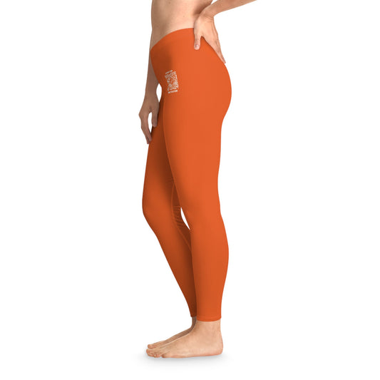 Fitness – Leggings – Orange – Scan for Motivation - QR NATION